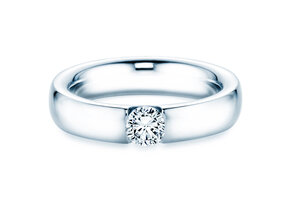 Verlobungsring Destiny in 18K Weißgold mit Diamant 0,40ct H/SI