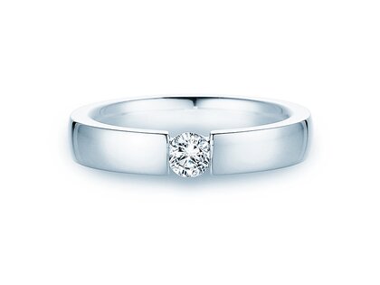 Verlobungsring Infinity in 18K Weißgold mit Diamant 0,40ct H/SI