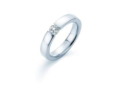 Verlobungsring Infinity in 18K Weißgold mit Diamant 0,40ct H/SI