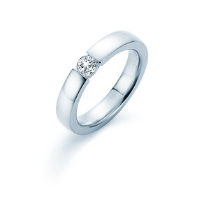 Verlobungsring Infinity in 18K Weißgold mit Diamant 0,40ct H/SI