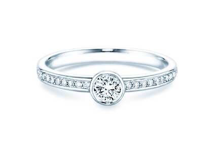 Verlobungsring Eternal Pavé in 14K Weißgold mit Diamanten 0,40ct G/SI