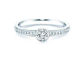 Verlobungsring Eternal Pavé in 14K Weißgold mit Diamanten 0,40ct G/SI