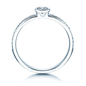 Verlobungsring Eternal Pavé in 14K Weißgold mit Diamanten 0,40ct G/SI