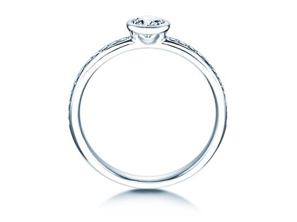 Verlobungsring Eternal Pavé in 14K Weißgold mit Diamanten 0,46ct G/SI