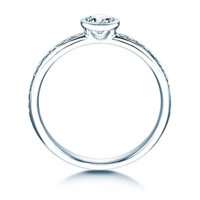 Verlobungsring Eternal Pavé in 14K Weißgold mit Diamanten 0,46ct G/SI