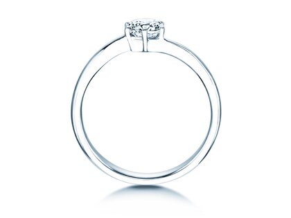 Verlobungsring Devotion in 14K Weißgold mit Diamant 0,50ct H/SI