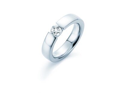 Verlobungsring Infinity in Platin 950/- mit Diamant 0,50ct H/SI