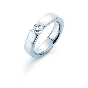 Verlobungsring Infinity in Platin 950/- mit Diamant 0,50ct H/SI