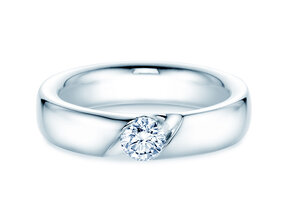 Verlobungsring Italic in 14K Weißgold mit Labordiamant 0,50ct E/VS
