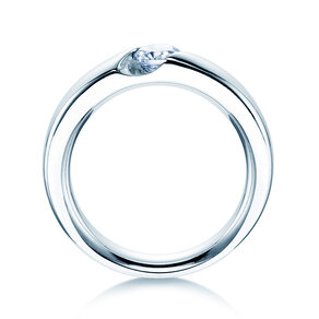 Verlobungsring Italic in 14K Weißgold mit Labordiamant 0,50ct E/VS
