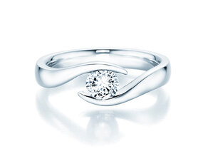 Verlobungsring Twist in Platin 950/- mit Labordiamant 0,50ct E/VS