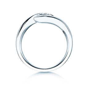Verlobungsring Twist in Platin 950/- mit Labordiamant 0,50ct E/VS