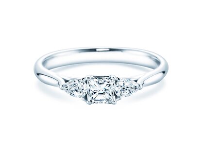 Verlobungsring Vivid Asscher in 14K Weißgold mit Diamanten 0,53ct G/SI