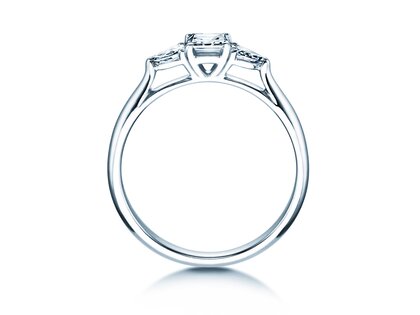 Verlobungsring Vivid Asscher in 14K Weißgold mit Diamanten 0,53ct G/SI