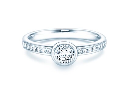 Verlobungsring Eternal Pavé in 18K Weißgold mit Diamanten 0,60ct G/SI