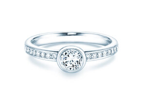 Verlobungsring Eternal Pavé in 18K Weißgold mit Diamanten 0,60ct G/SI