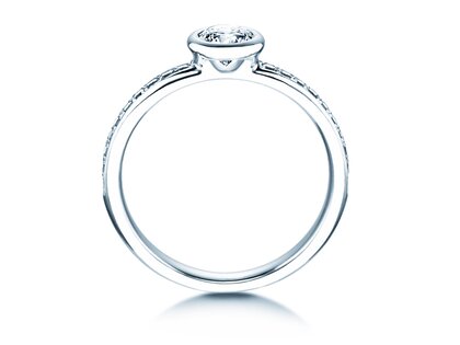Verlobungsring Eternal Pavé in 18K Weißgold mit Diamanten 0,60ct G/SI