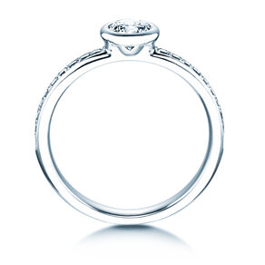 Verlobungsring Eternal Pavé in 18K Weißgold mit Diamanten 0,60ct G/SI