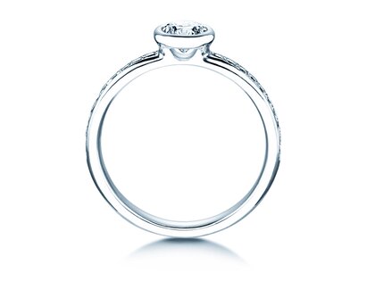Verlobungsring Eternal Pavé in 14K Weißgold mit Diamanten 0,70ct G/SI