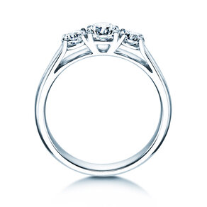 Verlobungsring 3 Stones in 18K Weißgold mit Diamanten 1,00ct G/SI