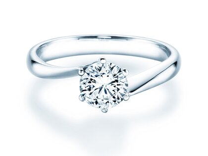 Verlobungsring Devotion in 18K Weißgold mit Diamant 1,00ct H/SI