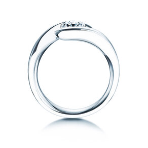Verlobungsring Twist in 9K Weißgold mit Labordiamant 1,00ct E/VS