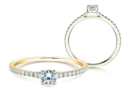 Verlobungsring Pure Diamond in 9K Gelbgold mit Diamanten 0,54ct G/SI