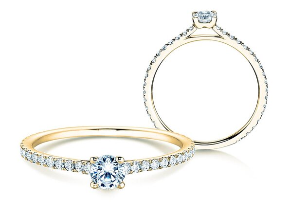 Verlobungsring Pure Diamond in 9K Gelbgold mit Diamanten 0,54ct G/SI