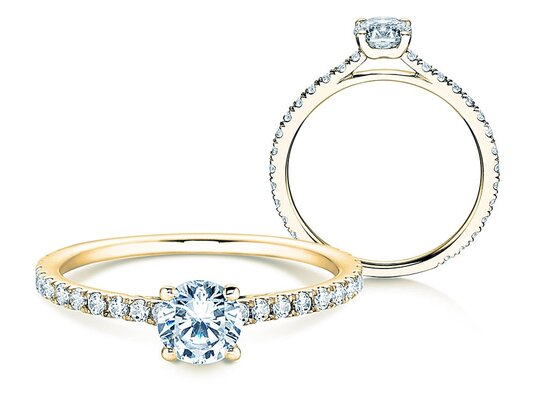 Verlobungsring Pure Diamond in 14K Gelbgold mit Diamanten 0,92ct G/SI