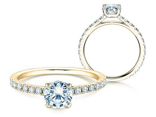 Verlobungsring Pure Diamond in 14K Gelbgold mit Diamanten 1,17ct G/SI