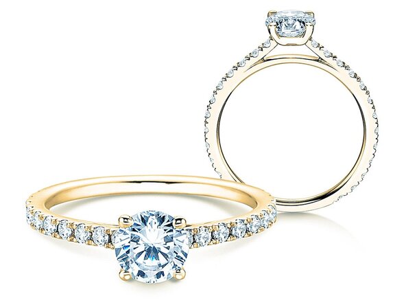 Verlobungsring Pure Diamond in 14K Gelbgold mit Diamanten 1,17ct G/SI