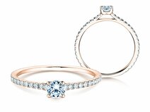 Verlobungsring Pure Diamond in 9K Roségold mit Diamanten 0,54ct G/SI