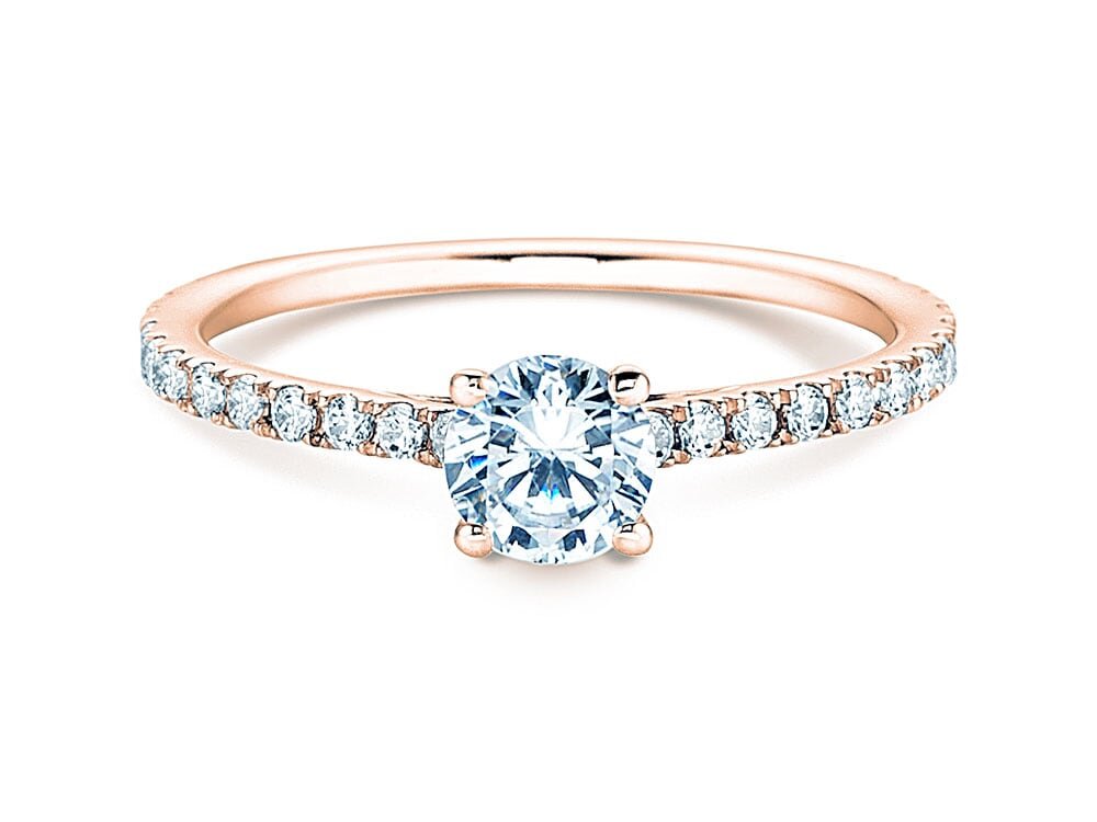 Verlobungsring Pure Diamond in 9K Roségold mit Diamanten 0,82ct G/SI