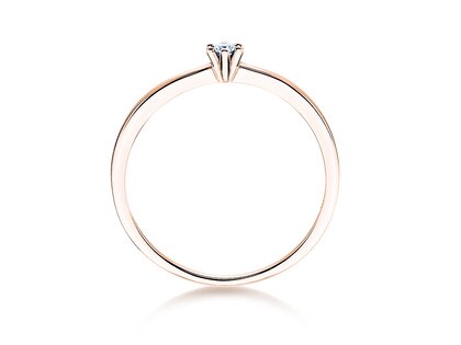 Verlobungsring Classic Petite in 14K Roségold mit Diamant 0,13ct G/SI