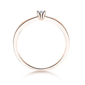 Verlobungsring Classic Petite in 14K Roségold mit Diamant 0,13ct G/SI
