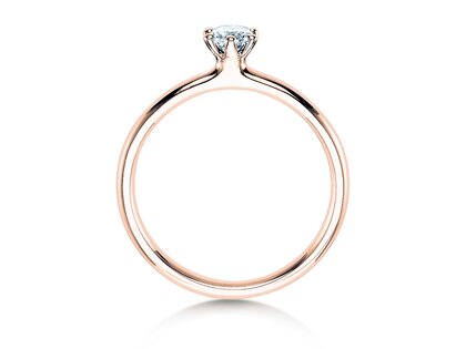 Verlobungsring Classic 6 in 14K Roségold mit Diamant 0,20ct G/IF