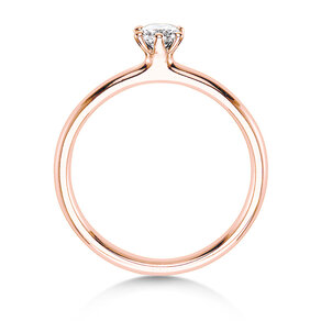 Verlobungsring Classic 6 in 14K Roségold mit Diamant 0,20ct G/IF