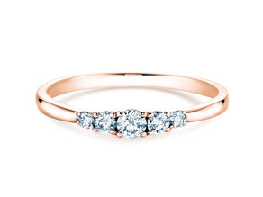 Verlobungsring 5 Diamonds in Roségold