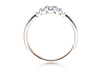 Verlobungsring 5 Diamonds in Roségold