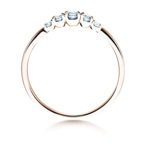 Verlobungsring 5 Diamonds in Roségold