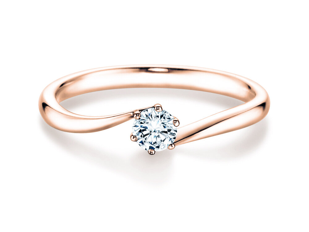 Verlobungsring Devotion in 14K Roségold mit Labordiamant 2,50ct E/VS