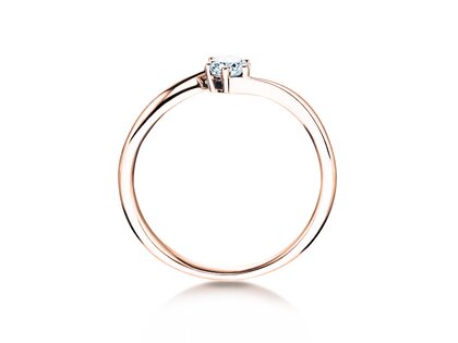 Verlobungsring Devotion in 14K Roségold mit Diamant 0,35ct G/SI