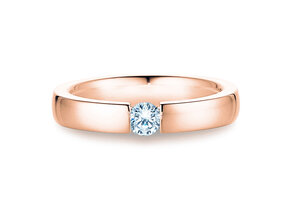Verlobungsring Infinity in 18K Roségold mit Diamant 0,30ct H/SI