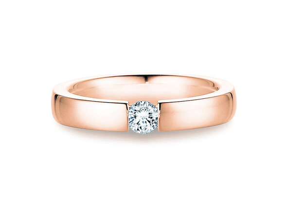 Verlobungsring Infinity in 9K Roségold mit Diamant 0,20ct H/SI