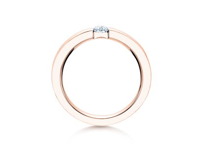 Verlobungsring Infinity in 18K Roségold mit Diamant 0,30ct H/SI