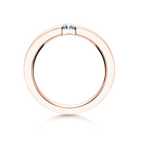 Verlobungsring Infinity in 9K Roségold mit Diamant 0,25ct H/SI