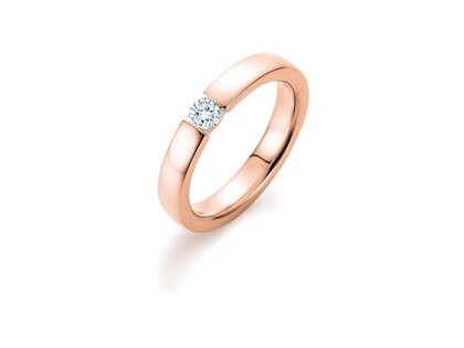 Verlobungsring Infinity in 18K Roségold mit Diamant 0,30ct H/SI