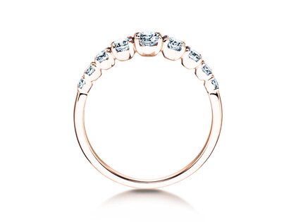 Verlobungsring 9 Diamonds in 14K Roségold mit Diamanten 0,43ct G/SI