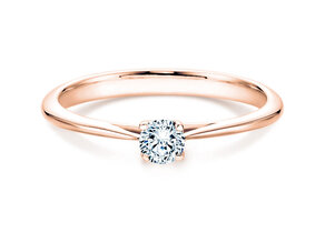 Verlobungsring Delight in 14K Roségold mit Diamant 0,10ct G/SI