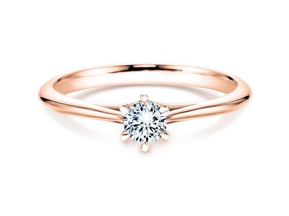 Verlobungsring Heaven 6 in 18K Roségold mit Labordiamant 0,25ct E/VS